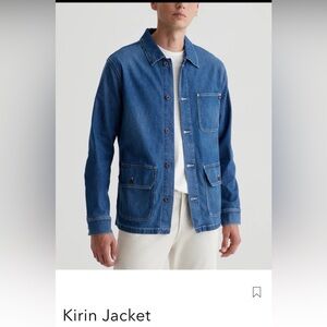 Ag Adriano Goldschmied Blue Denim Shirt Jacket